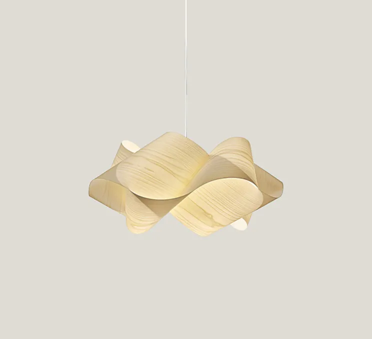 Suspension, Swirl SP, petite, abat-jour blanc ivoire, câble blanc, Ø54cm, H25cm - LZF