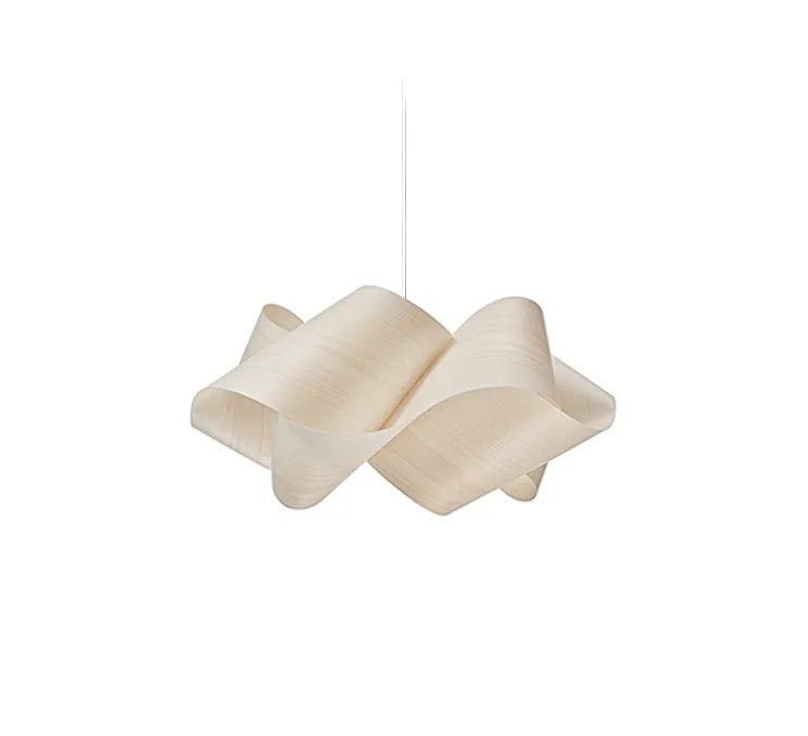 Suspension, Swirl SP, petite, abat-jour blanc ivoire, câble blanc, Ø54cm, H25cm - LZF