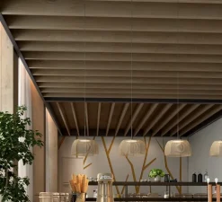 Suspension, Tanit S/43, beige, LED, 2700K, 1400lm, Ø43cm, H58cm - Bover