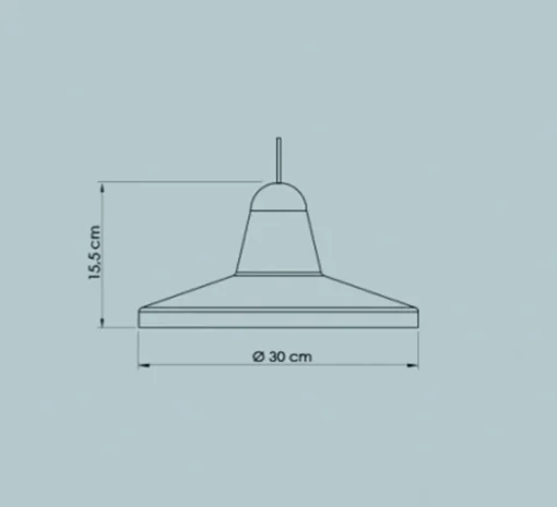 Suspension, Tao, vert picea, Ø30cm, H15,5cm - Easy Light by Carpyen