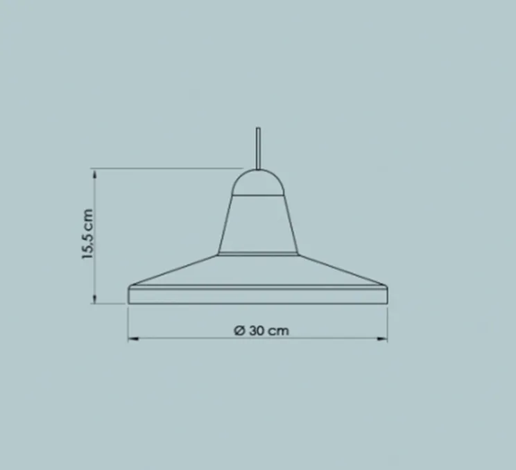 Suspension, Tao, vert picea, Ø30cm, H15,5cm - Easy Light by Carpyen