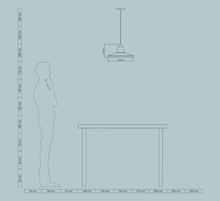Suspension, Tao, vert picea, Ø30cm, H15,5cm - Easy Light by Carpyen