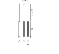 Suspension, TØBLINE, Laiton poli, LED, 2700K, 540 lm, Ø3cm, H30cm - Lumen Center Italia