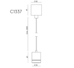 Suspension, Tea, C1337, vieil or, marbre blanc, LED, dim, 2700K, 600 lm, Ø5cm, H6cm - Aromas del Campo