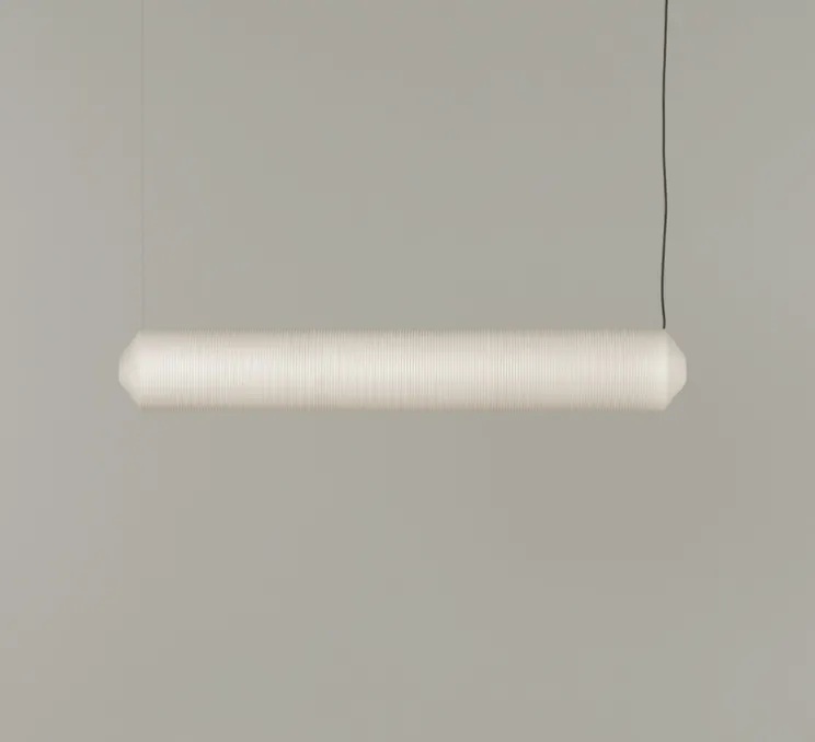 Suspension, Tekio Horizontal P3, circular canopy, papier Washi, LED, dim, 2200-2700K, 3128 lm, L173cm, H25cm - Santa & Cole