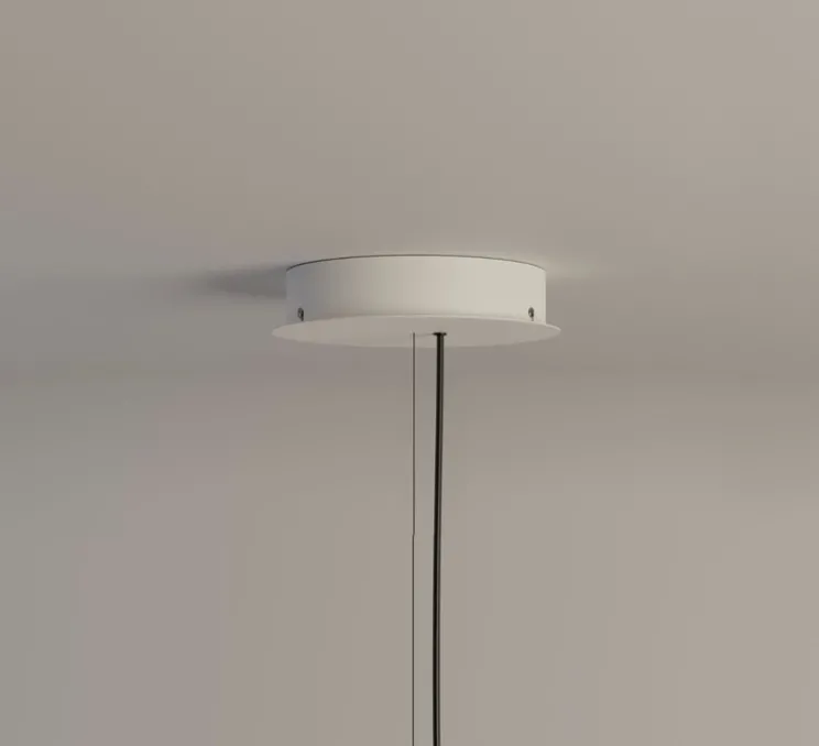 Suspension, Tekio Horizontal P4, circular canopy, papier Washi, LED, dim Dali, 2200-2700K, 4067 lm, L226cm, H25cm - Santa & Cole