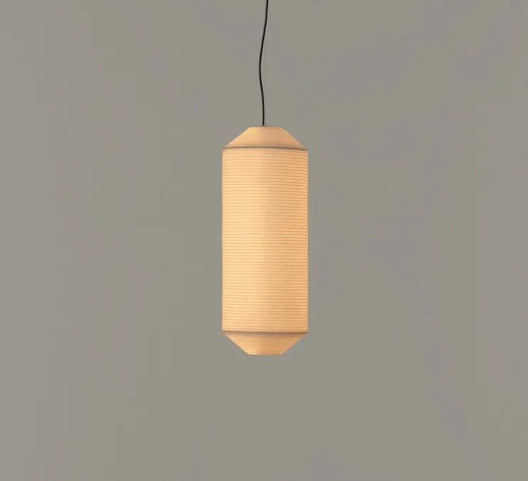 Suspension, Tekio Vertical P1, papier Washi, LED, dim, 2700K, 1251 lm, Ø25cm, H67cm - Santa & Cole