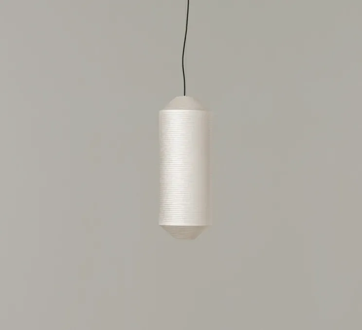 Suspension, Tekio Vertical P1, papier Washi, LED, dim, 2700K, 1251 lm, Ø25cm, H67cm - Santa & Cole