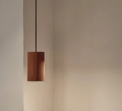 Suspension, Terra Big, lignes rouges, câble noir, IP20, Ø13,2cm, H21cm - Pott