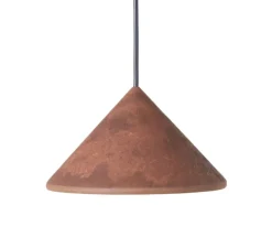 Suspension, Terra, rouge rouille, marc de café recyclé, Ø17,5cm, H11cm - Mater