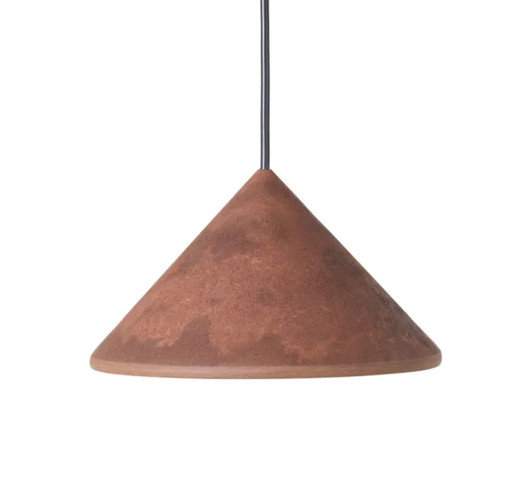 Suspension, Terra, rouge rouille, marc de café recyclé, Ø17,5cm, H11cm - Mater
