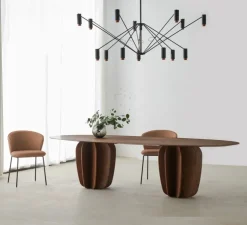 Suspension, The W, noir et terre cuite, LED, dim, 2700K, 9660 lm, Ø200cm, H74cm - Marset