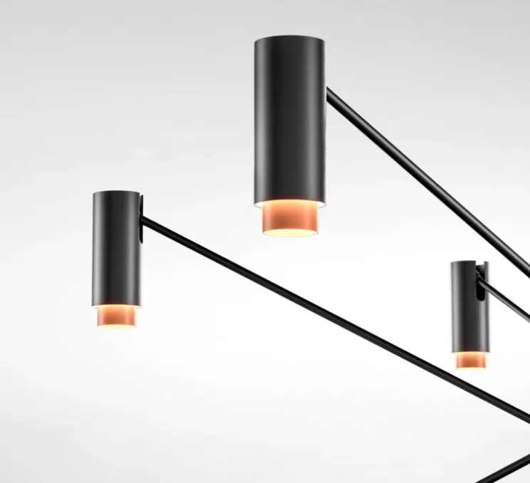 Suspension, The W, noir et terre cuite, LED, dim, 2700K, 9660 lm, Ø200cm, H74cm - Marset