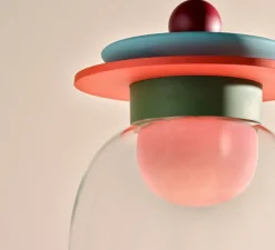 Suspension, Theia, vert clair, bleu clair, bordeaux, rose et orange, Ø50cm, H51,5cm - Sphaer