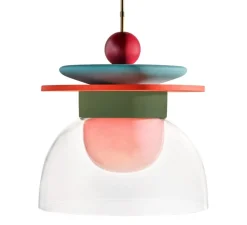 Suspension, Theia, vert clair, bleu clair, bordeaux, rose et orange, Ø50cm, H51,5cm - Sphaer