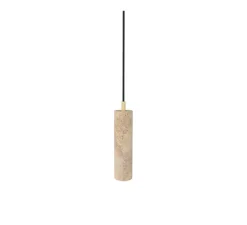 Suspension, Tibur 30, travertin, LED, 2700K, 400lm, Ø6cm, H30cm - Nedgis
