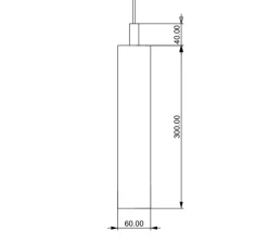 Suspension, Tibur 30, travertin, LED, 2700K, 400lm, Ø6cm, H30cm - Nedgis