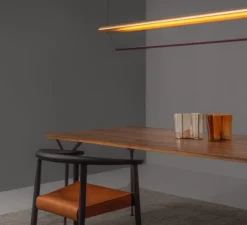 Suspension, Tier 150, cuivre anodisé, améthyste, LED, dim, 2700K, L150cm, H20cm - A-N-D