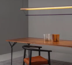 Suspension, Tier 150, cuivre anodisé, améthyste, LED, dim, 2700K, L150cm, H20cm - A-N-D