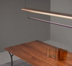 Suspension, Tier 150, cuivre anodisé, améthyste, LED, dim, 2700K, L150cm, H20cm - A-N-D