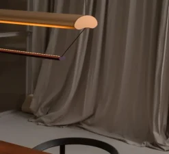 Suspension, Tier 150, cuivre anodisé, améthyste, LED, dim, 2700K, L150cm, H20cm - A-N-D