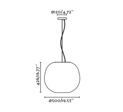 Suspension, Tierra 500, naturel, Ø50cm, H42,6cm - Faro