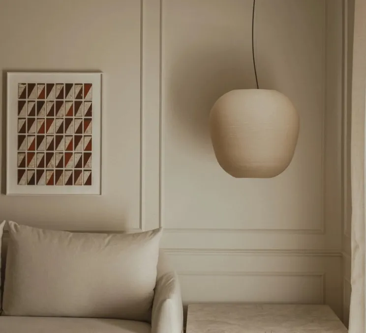 Suspension, Tierra 520, naturel, Ø52cm, H50,3cm - Faro