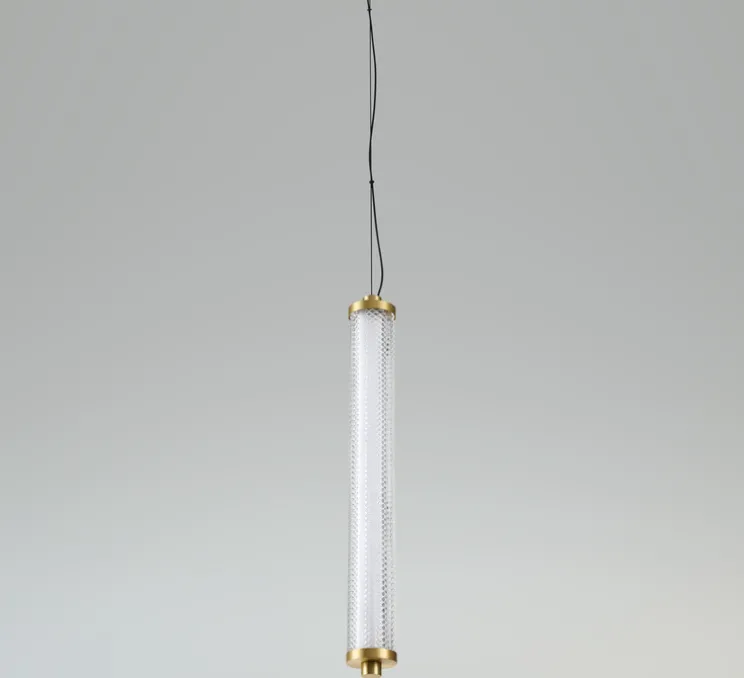 Suspension, Tiffany verticale, diamant, LED, dim, 2700K, 1530 lm, Ø6,25cm, H49,3cm - Elements lighting