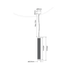 Suspension, Tiffany verticale, diamant, LED, dim, 2700K, 1530 lm, Ø6,25cm, H49,3cm - Elements lighting