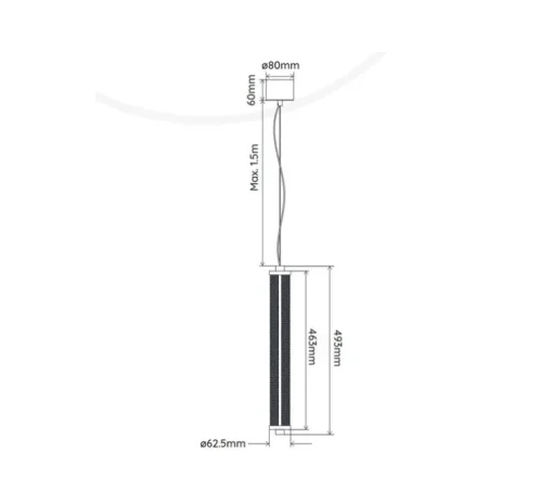 Suspension, Tiffany verticale, diamant, LED, dim, 2700K, 1530 lm, Ø6,25cm, H49,3cm - Elements lighting