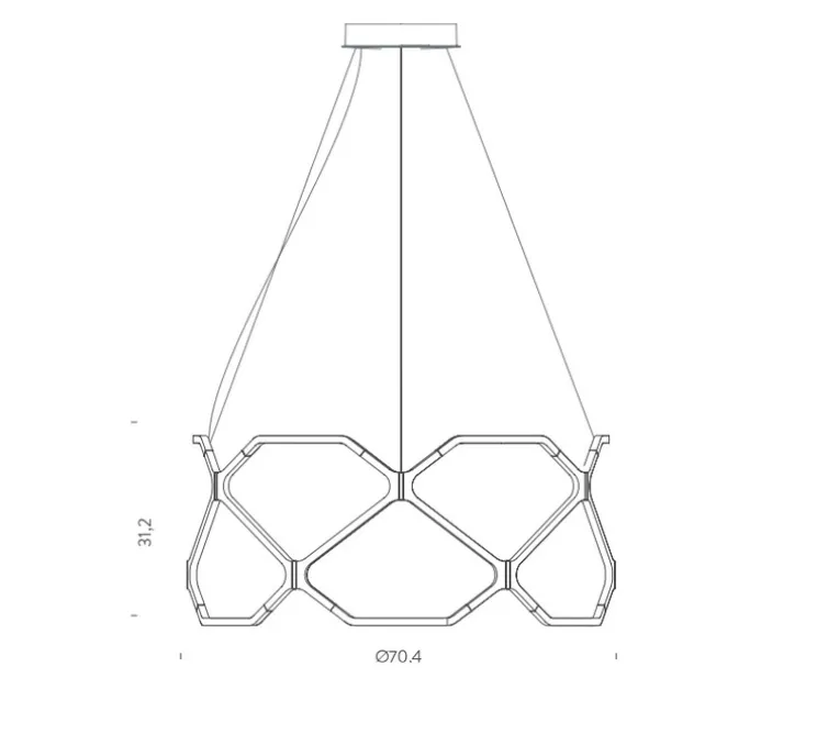 Suspension, Titia Minor, noir, LED, 2700k, 1925lm, dim, 1-10V, Ø70cm, H31,2cm - Nemo lighting