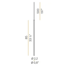Suspension, To-be, bronze, IP40, LED, K, 270lm, Ø2,2cm, H85cm - Panzeri