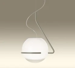 Suspension, Tonda, blanc, titane, L39cm, H59cm - Foscarini