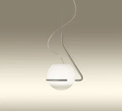 Suspension, Tonda Piccola, blanc, titane, L30cm, H25cm - Foscarini