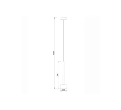 Suspension, Tonic, chrome, Ø9,8cm, H43cm - Mantra