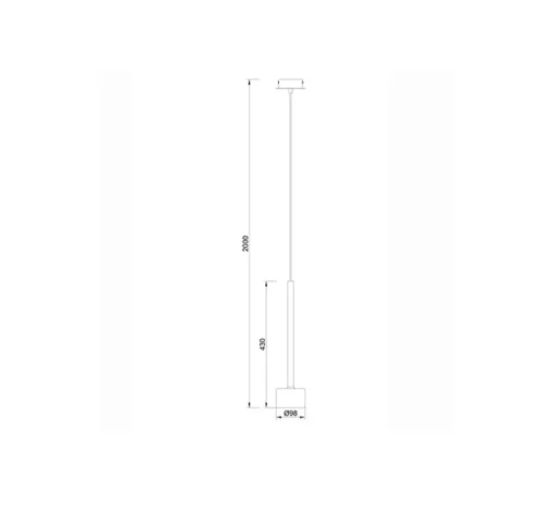 Suspension, Tonic, chrome, Ø9,8cm, H43cm - Mantra