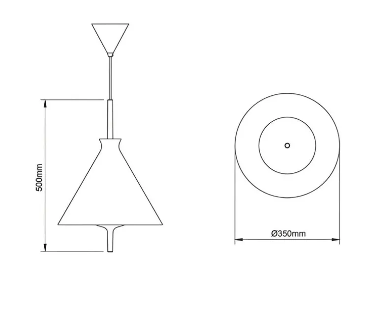 Suspension, Totana 35, rouge mat, câble noir, IP44, LED, dim, 2700K, 1200 lm, Ø35cm, H50cm - Pott