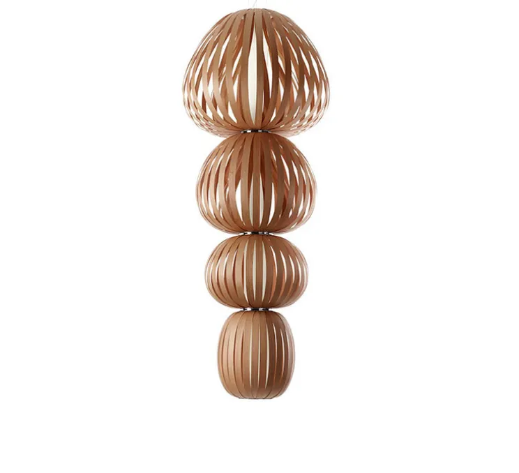 Suspension, Totem 4 Medium, bois cerisier, Ø86cm, H231cm - LZF