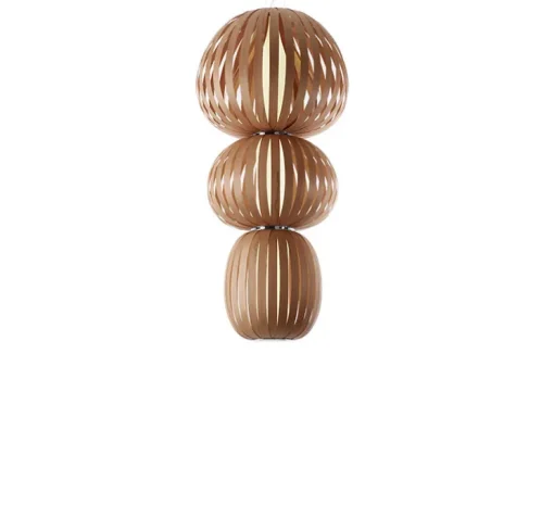 Suspension, Totem S, bois, cerisier naturel, LED, 3000K, 1795lm, Ø73cm, H155cm - LZF