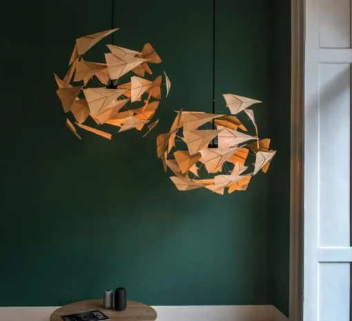 Suspension, TR747, avion en bois naturel, Ø80cm, H60cm - Tom Rossau