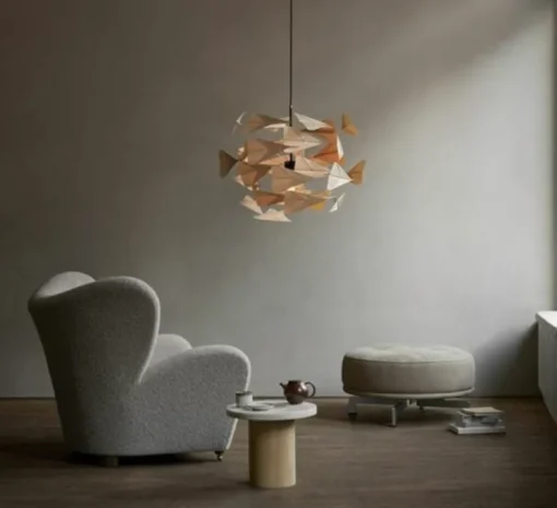 Suspension, TR747, avion en bois naturel, Ø80cm, H60cm - Tom Rossau