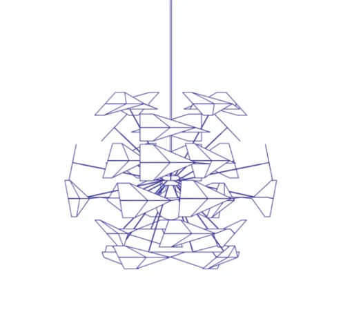 Suspension, TR747, avion en bois naturel, Ø80cm, H60cm - Tom Rossau