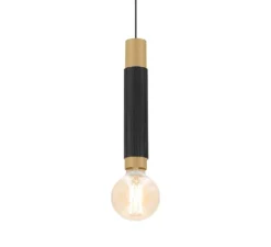 Suspension, Trace suspended 2.0, noir mat, champagne, Ø4,8cm, H26cm - Wever&Ducré