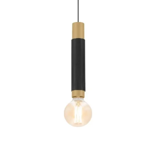 Suspension, Trace suspended 2.0, noir mat, champagne, Ø4,8cm, H26cm - Wever&Ducré