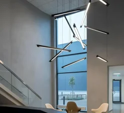 Suspension, Trapets 13020106-30, noir, LED, 3000K, 2115 lm, L146cm, H7,1cm - Zero