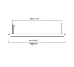 Suspension, Trapets 13020106-30, noir, LED, 3000K, 2115 lm, L146cm, H7,1cm - Zero