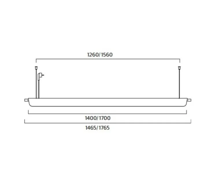 Suspension, Trapets 13020106-30, noir, LED, 3000K, 2115 lm, L146cm, H7,1cm - Zero