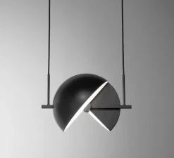 Suspension, Trapeze, noir et blanc, L37cm, H16cm - Oblure