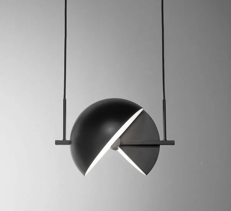 Suspension, Trapeze, noir et blanc, L37cm, H16cm - Oblure