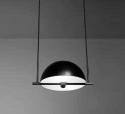 Suspension, Trapeze, noir et blanc, L37cm, H16cm - Oblure